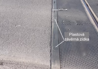 Plastová závěrná zídka