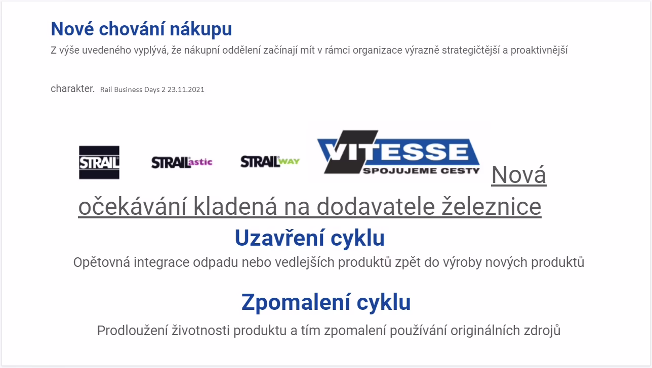 Role dodavatele železnice při ochraně životního prostředí a zvyšování udržitelnosti