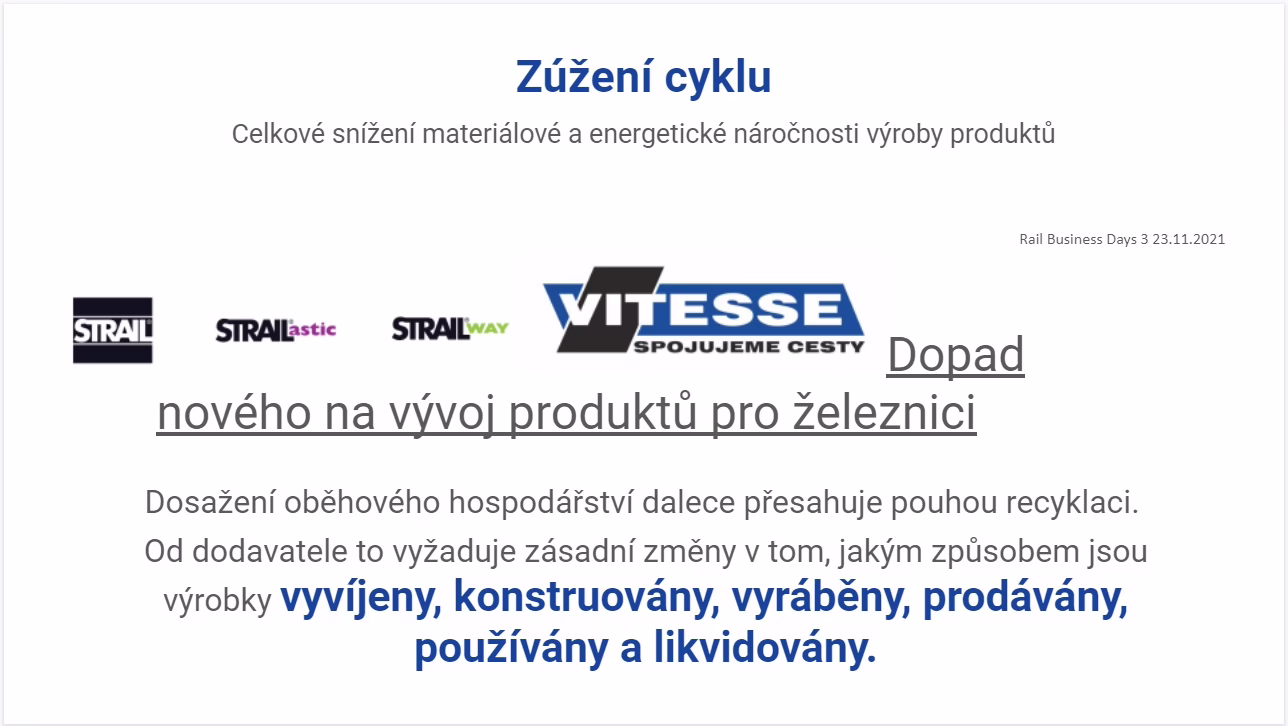 Role dodavatele železnice při ochraně životního prostředí a zvyšování udržitelnosti